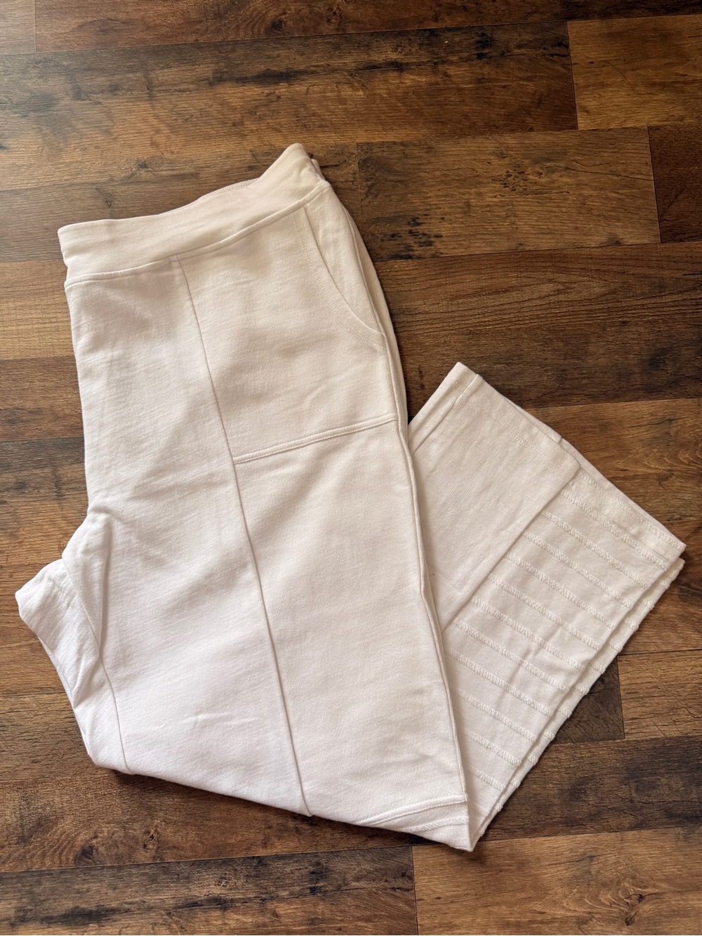 Zenergy Textured Pull On Pants - Optic While